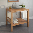 Vidaxl badkamer wastafelkast 74x45x75 cm massief teakhout