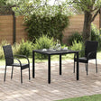 Vidaxl tuinstoelen stapelbaar 2 st poly rattan zwart