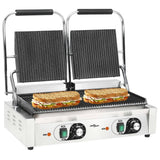 VidaXL Paninigrill doppelt gerillt 3600 B 57x30,5x20 cm