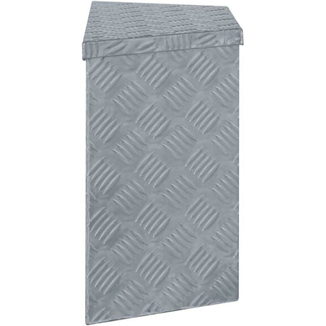 Vidaxl aluminium kist trapezoïde 70x24x42 cm zilverkleurig