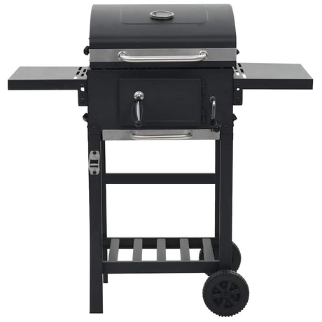 VIDAXL -Holzkohlegrill mit Underplank Black