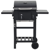 VIDAXL -Holzkohlegrill mit Underplank Black