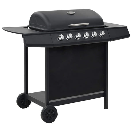 Vidaxl Gasgrill mit 6 Kochzonen Stahl schwarz