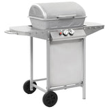 Vidaxl Gasbarbecue und Grill mit 2 Kochzonen Edelstahl Silber