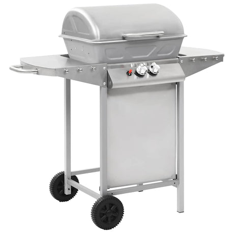 Vidaxl Gasbarbecue und Grill mit 2 Kochzonen Edelstahl Silber