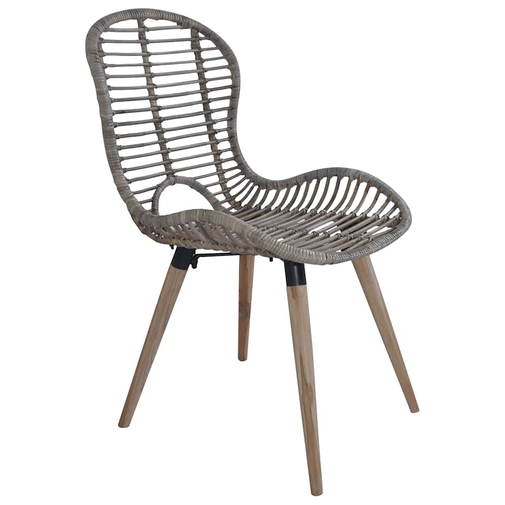Vidaxl eetkamerstoelen 2 st natuurlijk rattan bruin