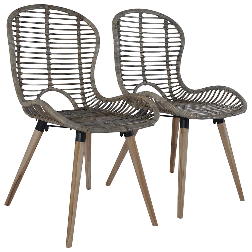 Vidaxl eetkamerstoelen 4 st natuurlijk rattan bruin