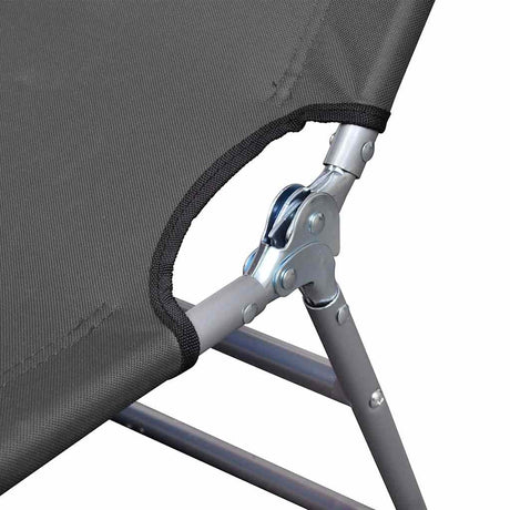 Vidaxl ligbed inklapbaar met verstelbare rugleuning grijs