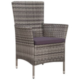 Vidaxl 3-delige bistroset poly rattan grijs