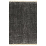 Vidaxl Kelim Teppich 120x180 cm Baumwoll -Anthrazit
