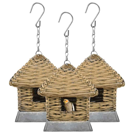 Vidaxl Vogelhäuser 3 St. Wicker