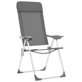 VIDAXL CAMPSITETSTAIL 2 PCS FALTING ALUMINUM GRAY