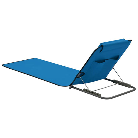 Vidaxl strandmatten inklapbaar 2 st staal en stof blauw