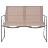 Vidaxl 4-delige loungeset stof en staal taupe