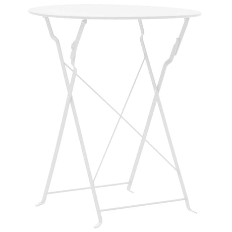 Vidaxl 3-delige bistroset staal wit