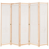 Vidaxl kamerscherm met 5 panelen 200x170x4 cm stof crème