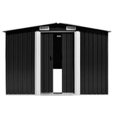 Vidaxl Garden Shed 257x298x178 cm Metall -Anthrazit -gelöscht