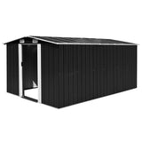 Vidaxl Garden Shed 257x392x181 cm Metall -Anthrazit -gelöscht