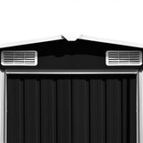 Vidaxl Garden Shed 257x489x181 cm Metall Anthrazit -gelöscht
