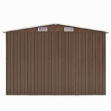 Vidaxl Garden Shed 257x489x181 cm Metallbraun