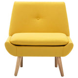 Vidaxl fauteuil stof geel