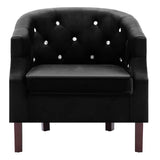 Vidaxl fauteuil fluweel zwart