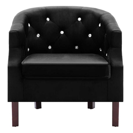 Vidaxl fauteuil fluweel zwart