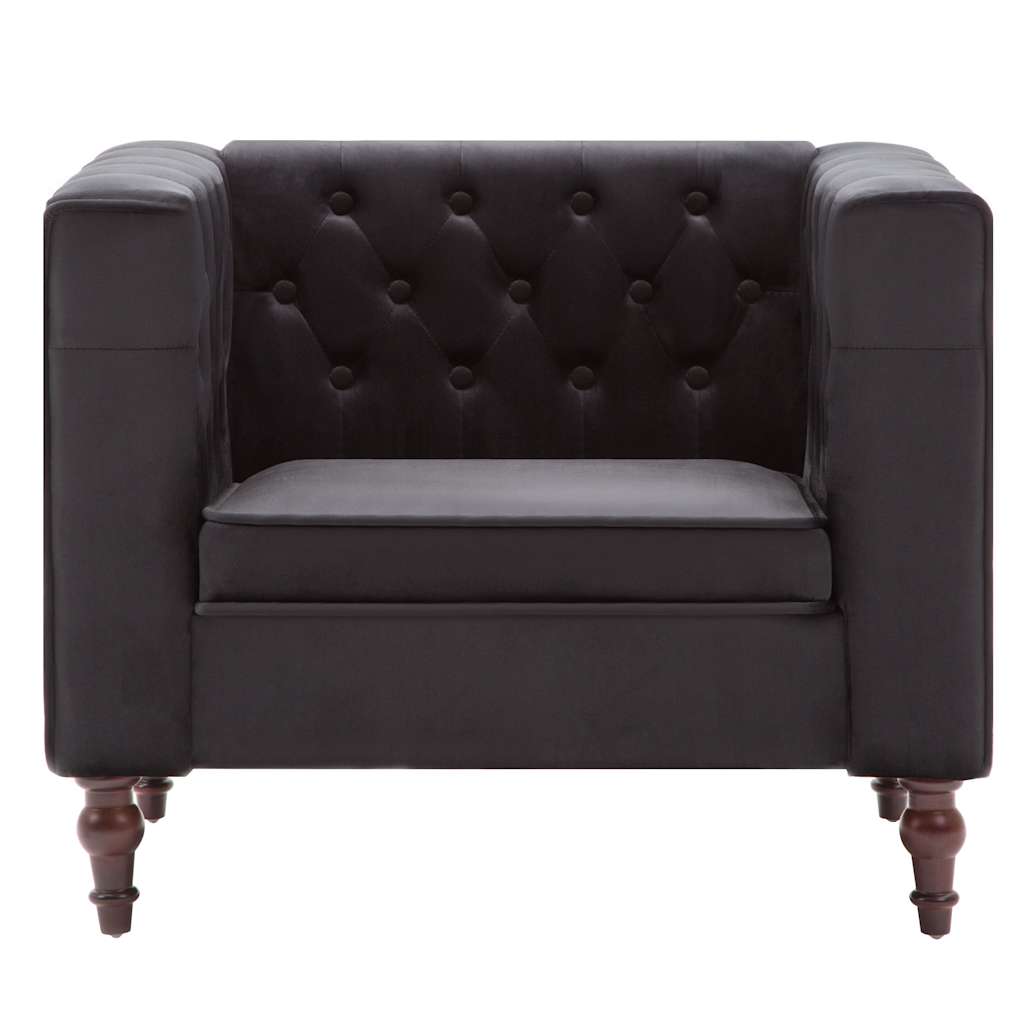 Vidaxl fauteuil fluweel zwart