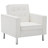 Vidaxl fauteuil wit 75x70x75 cm kunstleer