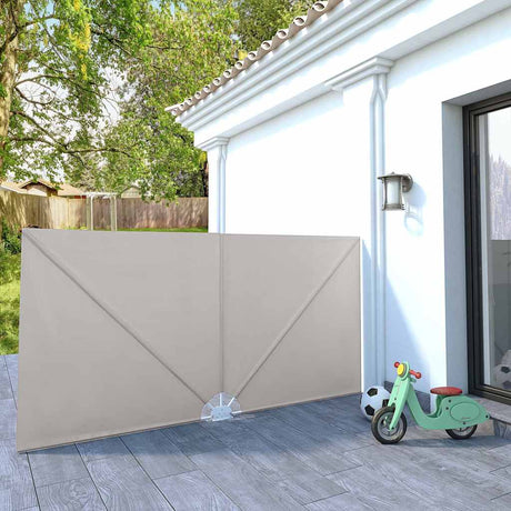 VIDAXL -Terrassenbildschirm Zusammenklappbar 300x150 cm Creme