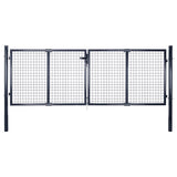Vidaxl Gaaspoort 289x75 cm verzinkter Stahl grau