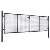 Vidaxl Gaaspoort 289x100 cm verzinkter Stahl grau