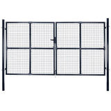 Vidaxl Gaaspoort 289x150 cm verzinkter Stahl grau