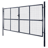 Vidaxl Gaaspoort 289x150 cm verzinkter Stahl grau