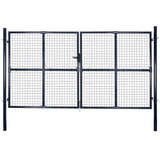 Vidaxl Gaaspoort 289x175 cm verzinkter Stahlgrau grau