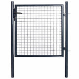 Vidaxl Gaaspoort 85,5x100 cm verzinkter Stahlgrau grau