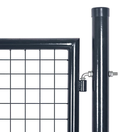 Vidaxx Gartenzaun aus verzinktem Stahlgeflecht 100x100 cm grau