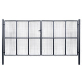 Vidaxl Gaaspoort 400x200 cm verzinkter Stahlgrau grau