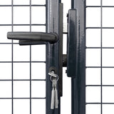 Vidaxl Gaaspoort 400x200 cm verzinkter Stahlgrau grau