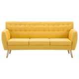 Vidaxl driezitsbank 172x70x82 cm stof geel