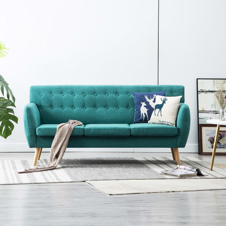Vidaxl driezitsbank 172x70x82 cm stof groen