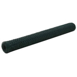 Vidaxl kippengaas 25x1,2 m staal met pvc coating groen