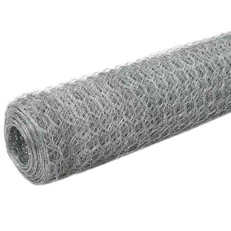 Vidaxl -Hühnerdraht 25x1,5 m verzinkter Stahl silberfarben