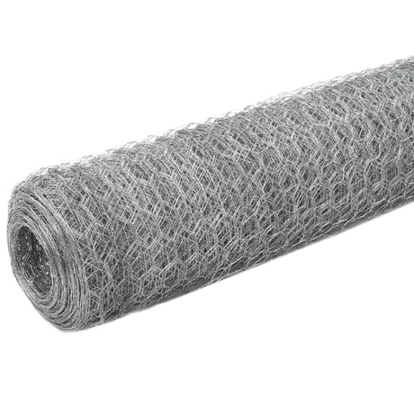 Vidaxl -Hühnerdraht 25x1,2 m verzinkter Stahl silberfarben