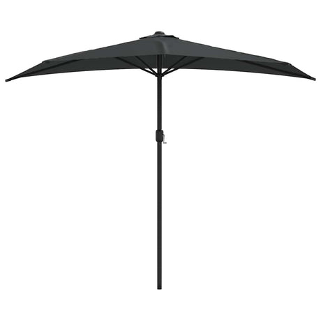 Vidaxl Balkon Parasol halbe mit Aluminiumpol 270x144 cm Anthrazit
