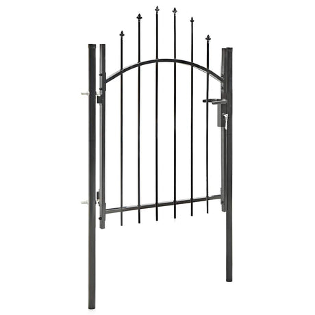 Vidaxxl Tor 1x1,5 m Stahl schwarz