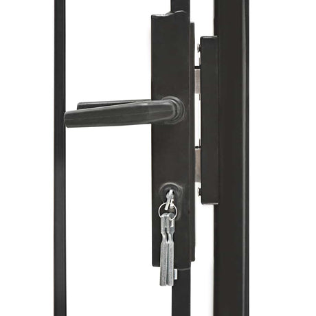 Vidaxxl Tor 1x1,5 m Stahl schwarz