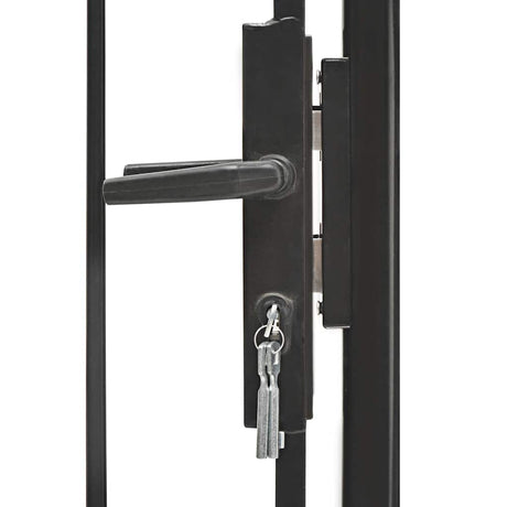 Vidaxl -Port 1x1.75 m Stahlschwarz
