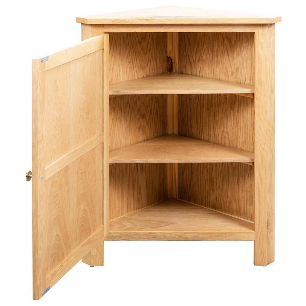 Vidaxl hoekkast 59x45x80 cm massief eikenhout