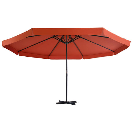 Vidaxl -Parasol mit Aluminiumpol 500 cm Terrakotta -gelöscht